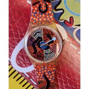 Vintage Swatch artist Watch WANAYARRA TJUKURRPA GJ116 New old stock